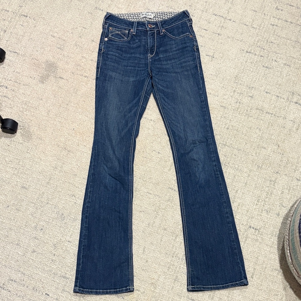 Ariat Dark Blue High Rise Boot Cut Jeans. Size 26 L
